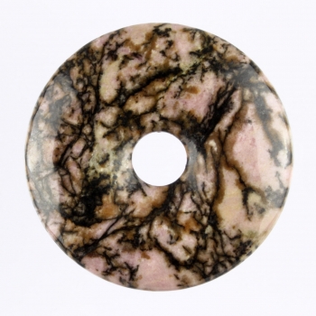 Rhodonit - Heilstein Donut - 4 cm