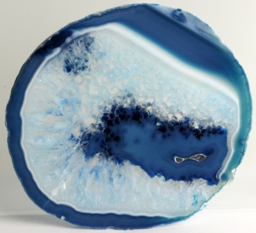 Achatscheibe blau , Gr. 6 / #045