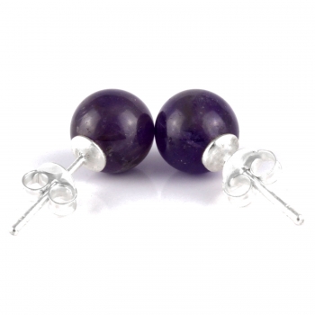 Ohrstecker mit Amethyst und Zirkonia 925er Sterlingsilber