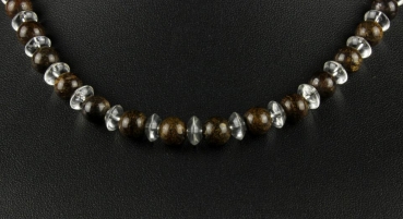 Collier Bronzit Bergkristall