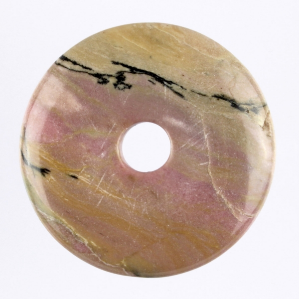 Rhodonit - Heilstein Donut - 4 cm